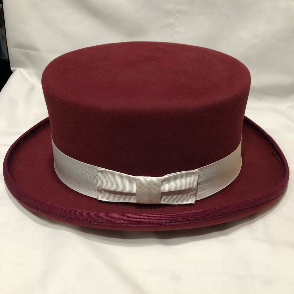 💥Free w/Purchase-Vintage Derby Burgundy Hat 7.5